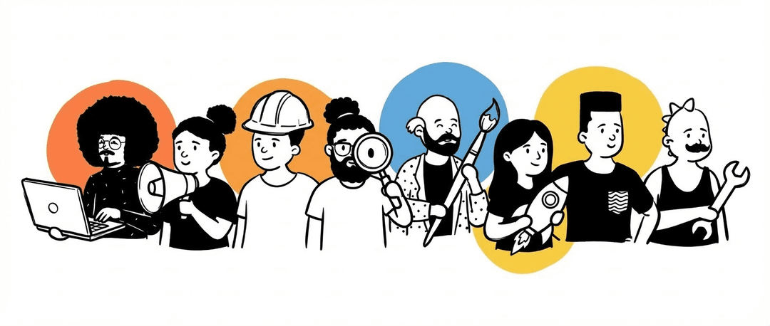 Diverse community of founders and creators